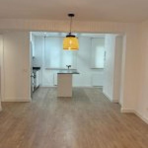 salon comedor con lampara